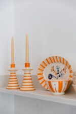 Castiçal Sarapinta risca laranja - Image 2