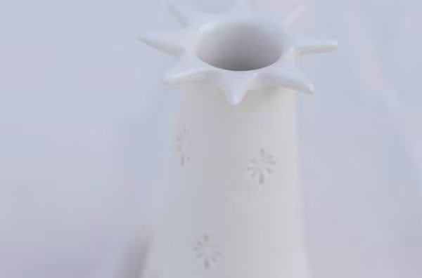 Jarra / castiçal estrela branco